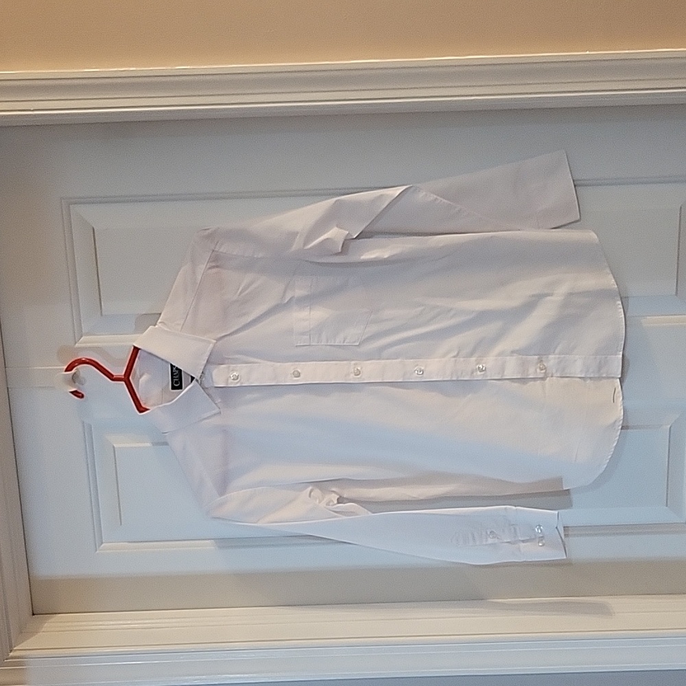 Chaps white stretch button down 14